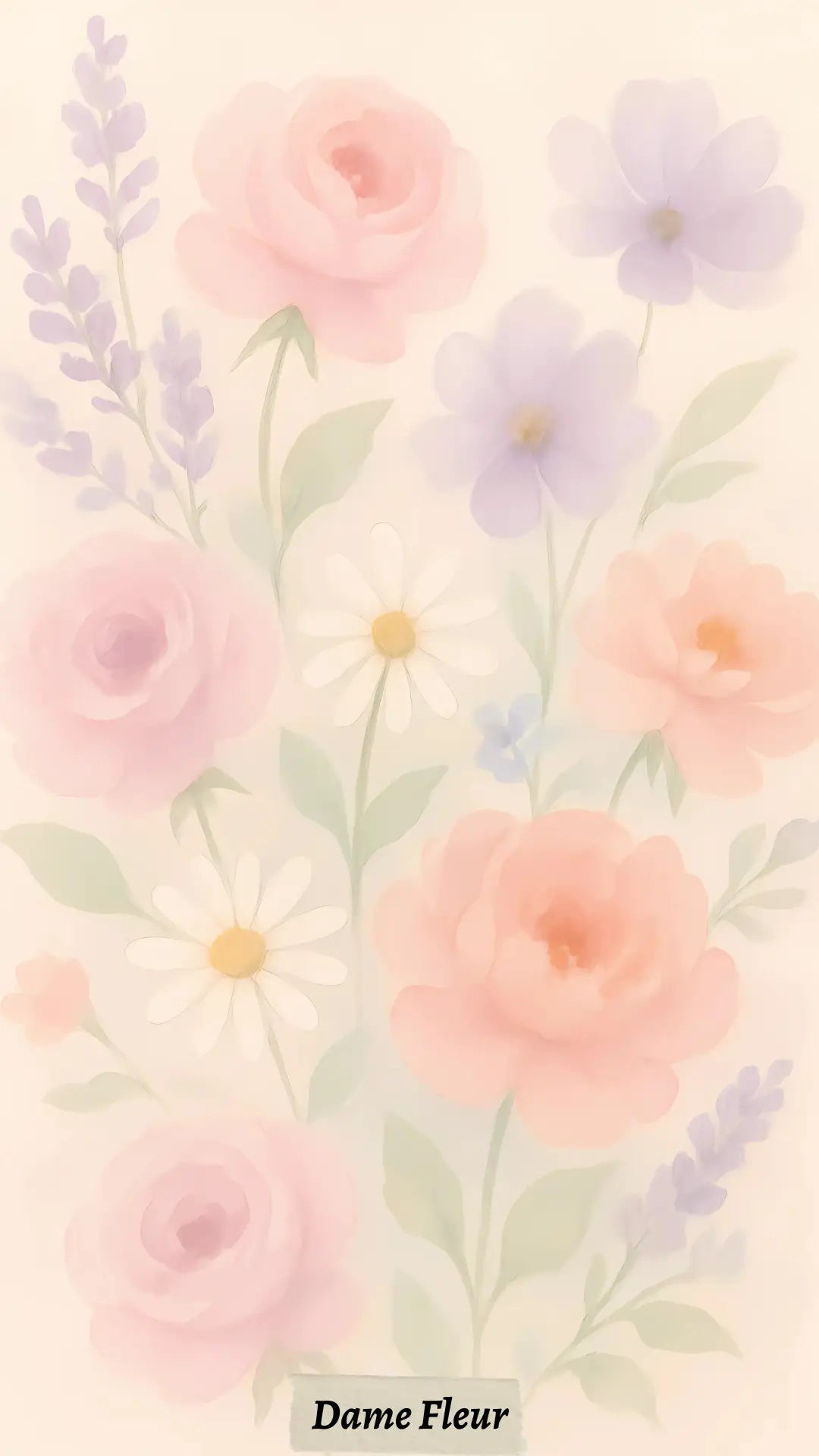 fond d’écran fleurs pastel aquarelle téléphone gratuit