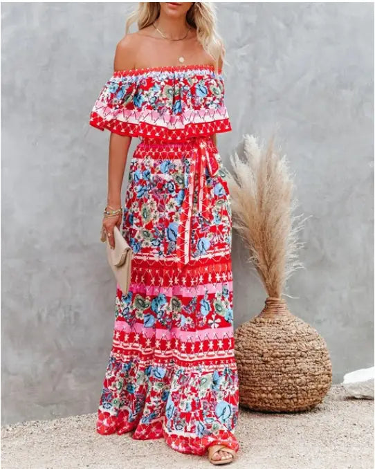 Hippie Robe Longue Fleurie Bohème | Dame Fleur