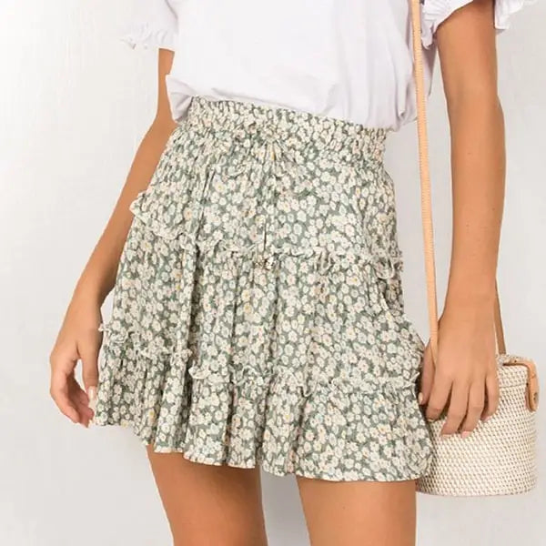 Jupe Courte Fleurie Hippie Chic | Dame Fleur