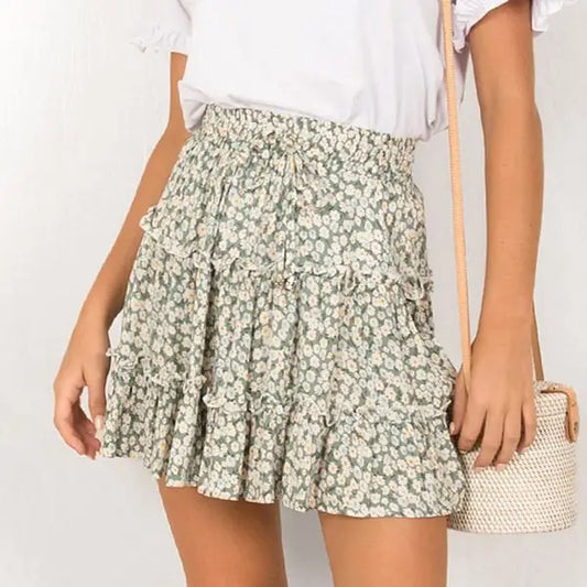 Jupe Courte Fleurie Hippie Chic | Dame Fleur