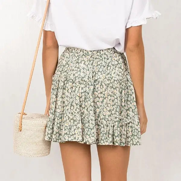 Jupe Courte Fleurie Hippie Chic | Dame Fleur