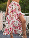 Jupe Fleurie Coupe Asymétrique | Dame Fleur