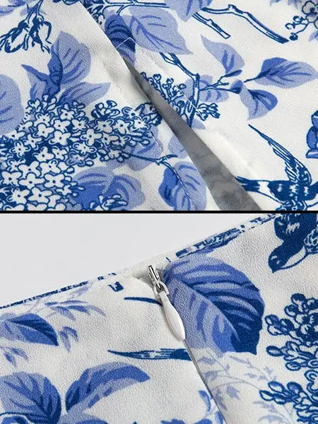 Jupe Fleurie Courte Fendue | Dame Fleur