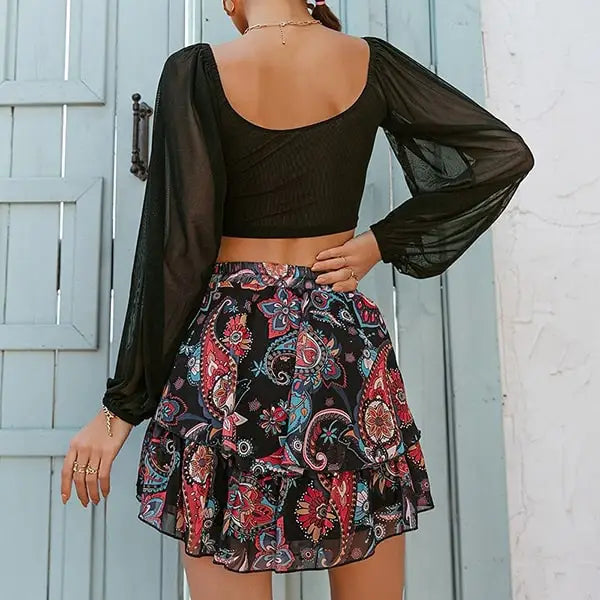 Jupe Fleurie Courte Froufrou | Dame Fleur