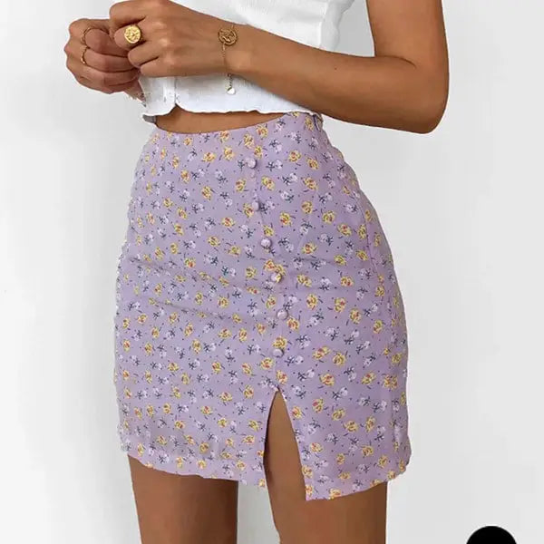 Jupe Fleurie Courte Pompons | Dame Fleur
