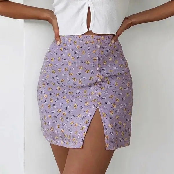 Jupe Fleurie Courte Pompons | Dame Fleur