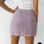 Jupe Fleurie Courte Pompons - Vignette | Dame Fleur