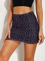 Jupe Fleurie Courte Sexy - Vignette | Dame Fleur