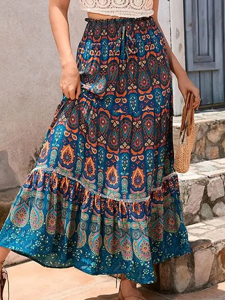 Jupe Fleurie Hippie | Dame Fleur