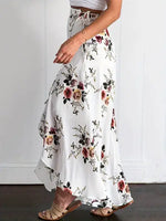 Jupe Longue Blanche Fleurie - Vignette | Dame Fleur