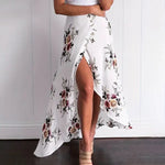 Jupe Longue Blanche Fleurie - Vignette | Dame Fleur