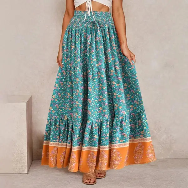 Jupe Longue Fleurie Boho | Dame Fleur