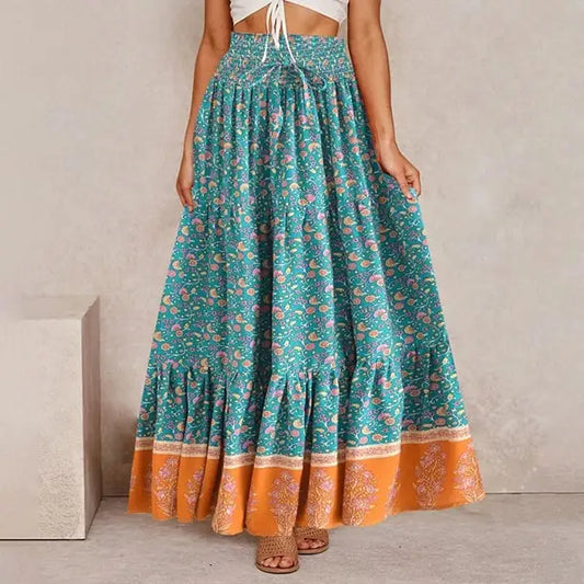 Jupe Longue Fleurie Boho | Dame Fleur