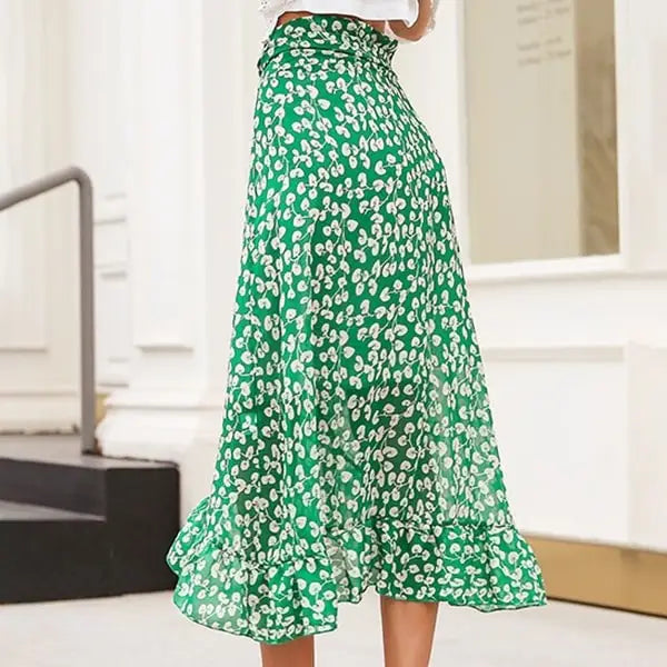 Jupe Longue Fleurie Mousseline | Dame Fleur