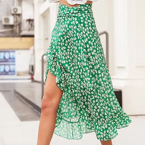 Jupe Longue Fleurie Mousseline | Dame Fleur