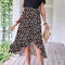Jupe Longue Fleurie Noire | Dame Fleur