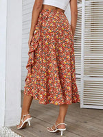 Jupe Longue Fleurie Plage - Vignette | Dame Fleur