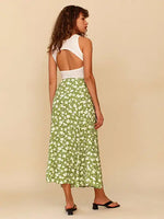 Jupe Longue Fleurie Taille Haute - Vignette | Dame Fleur