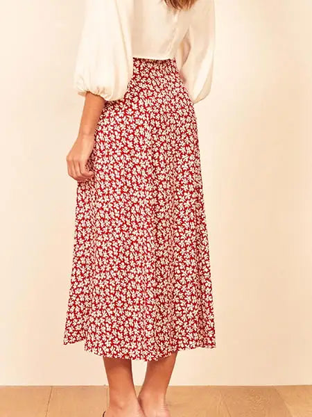 Jupe Longue Fluide Fleurie | Dame Fleur