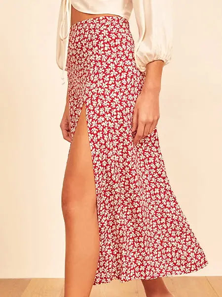 Jupe Longue Fluide Fleurie | Dame Fleur