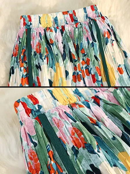Jupe Longue Imprimée Fleurie | Dame Fleur
