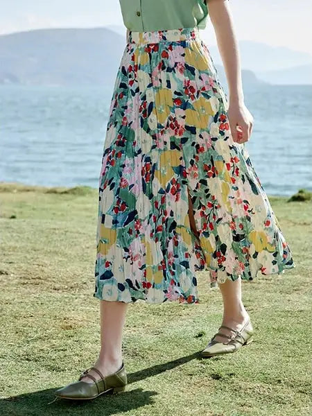 Jupe Longue Imprimée Fleurie | Dame Fleur