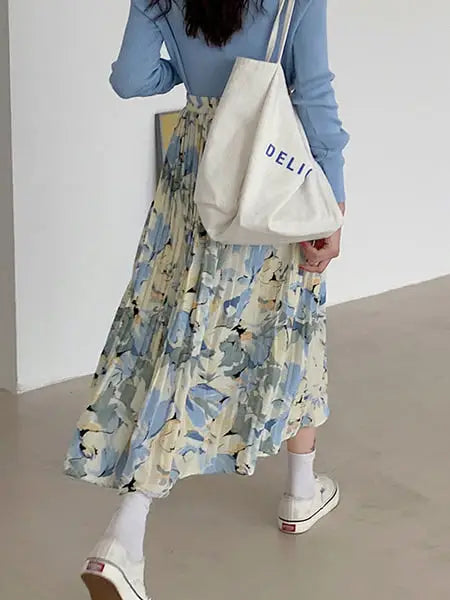 Jupe Plissée Fleurie | Dame Fleur