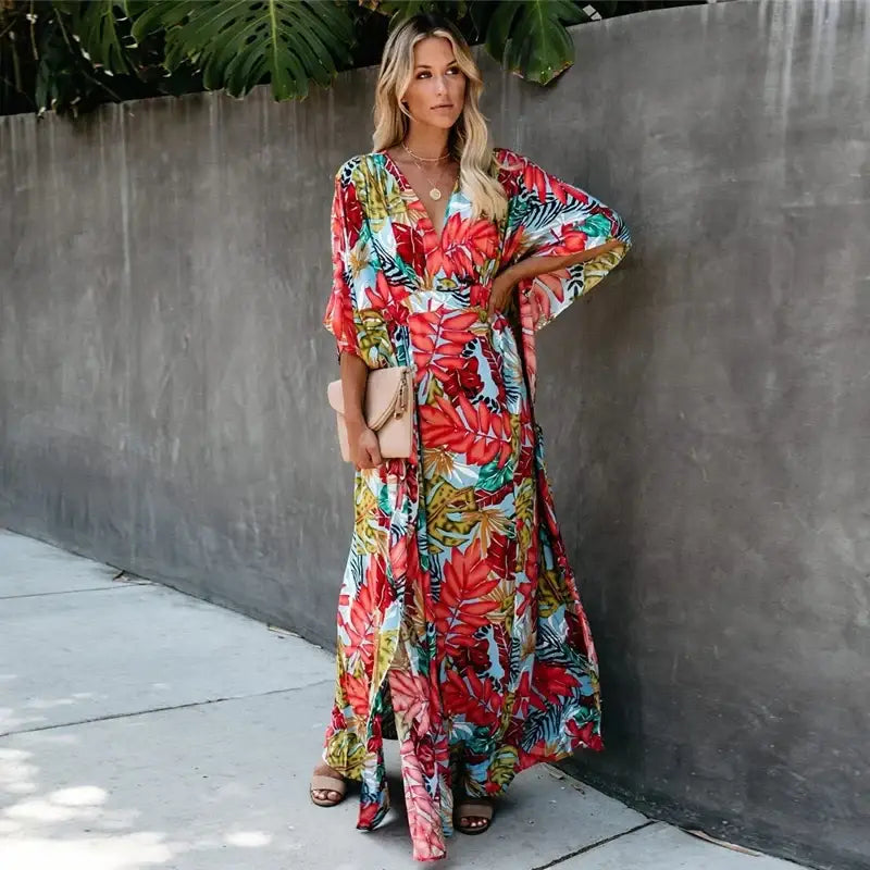 Kimono à Fleur Long | Kimono Passion