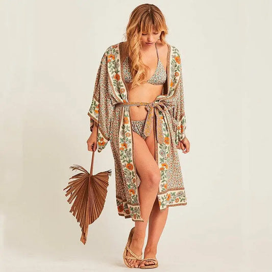Kimono Court Fleuri | Kimono Passion