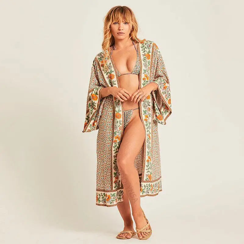 Kimono Court Fleuri | Kimono Passion