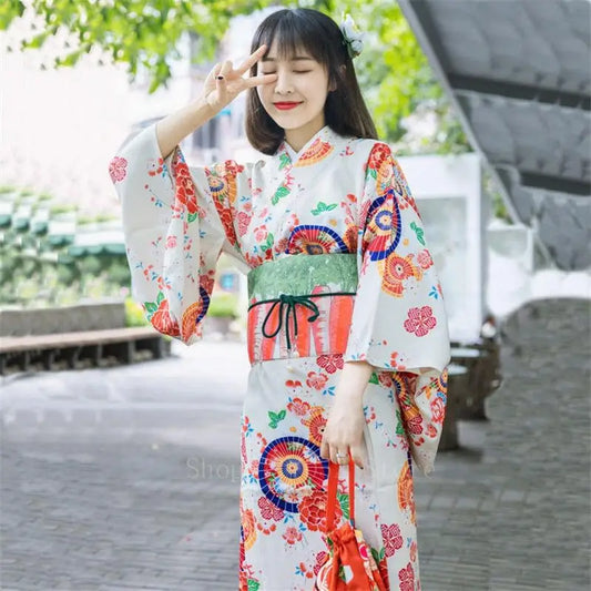 Kimono Femme Blanc Fleuri | Kimono Passion