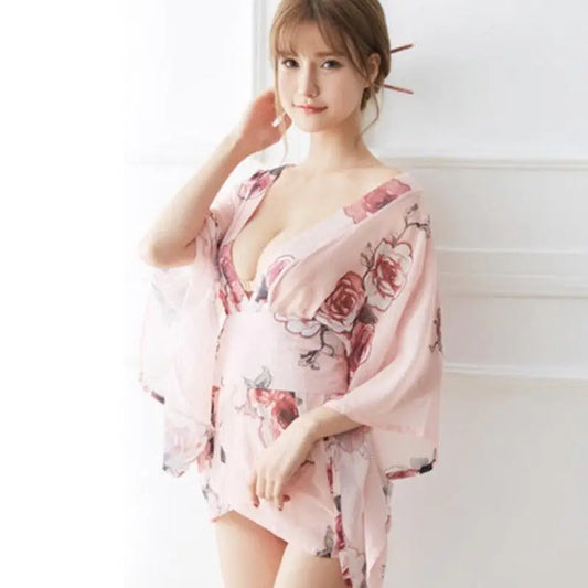Kimono Femme Court Fleuri | Kimono Passion