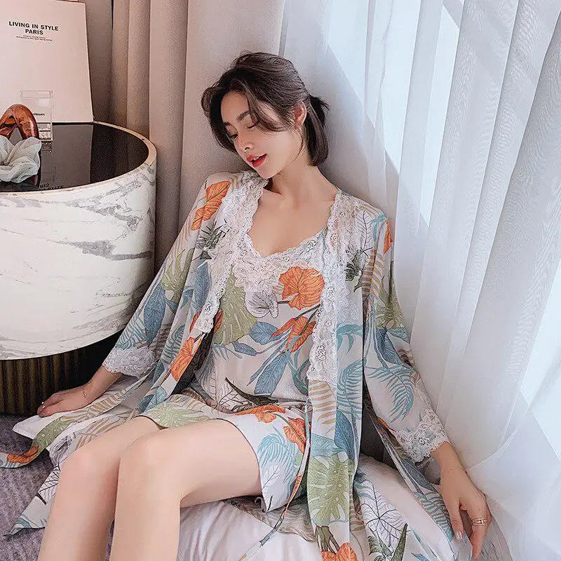 Kimono Femme Japonais Fleurs de Cerisier | Kimono Passion