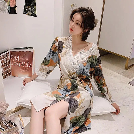 Kimono Femme Japonais Fleurs de Cerisier | Kimono Passion