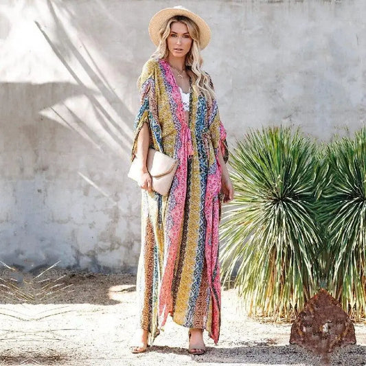 Kimono Fleuri Jaune | Kimono Passion