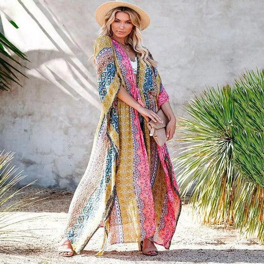 Kimono Fleuri Jaune | Kimono Passion