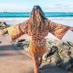 Kimono Fleuri Mi Long - Vignette | Dame Fleur