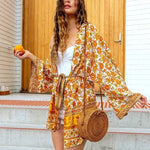 Kimono Fleuri Mi Long - Vignette | Dame Fleur