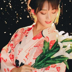Kimono Fleuri Motifs Japonais - Vignette | Dame Fleur