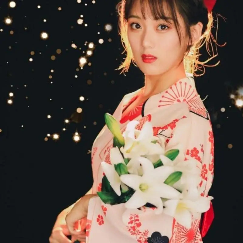 Kimono Fleuri Motifs Japonais | Dame Fleur