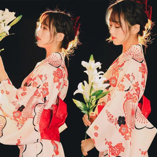 Kimono Fleuri Motifs Japonais | Dame Fleur