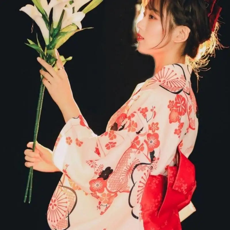 Kimono Fleuri Motifs Japonais | Dame Fleur