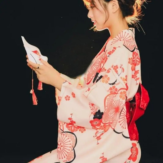 Kimono Fleuri Motifs Japonais | Dame Fleur