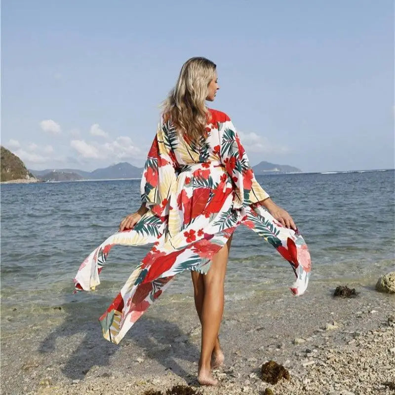 Kimono Fleuri Plage | Dame Fleur