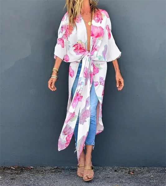 Kimono Fleuri Rose | Dame Fleur