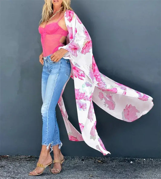 Kimono Fleuri Rose | Dame Fleur