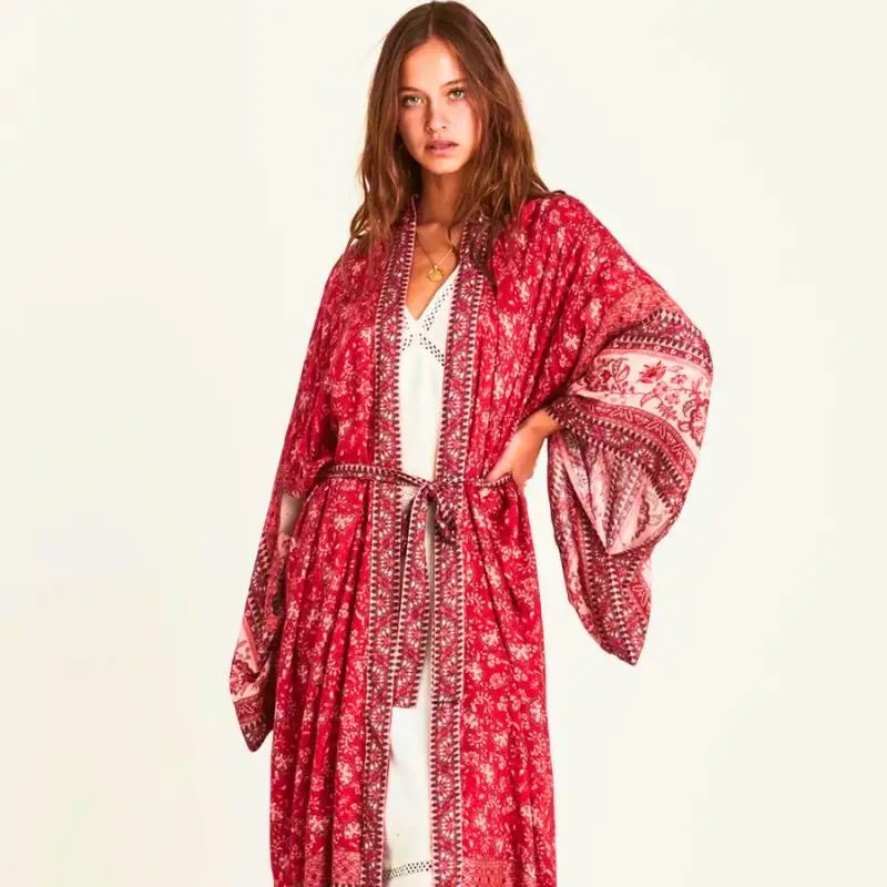 Kimono Fleuri Rouge | Dame Fleur