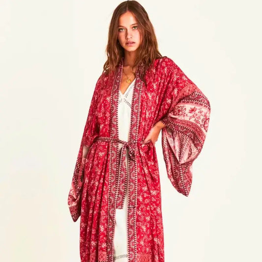 Kimono Fleuri Rouge | Dame Fleur