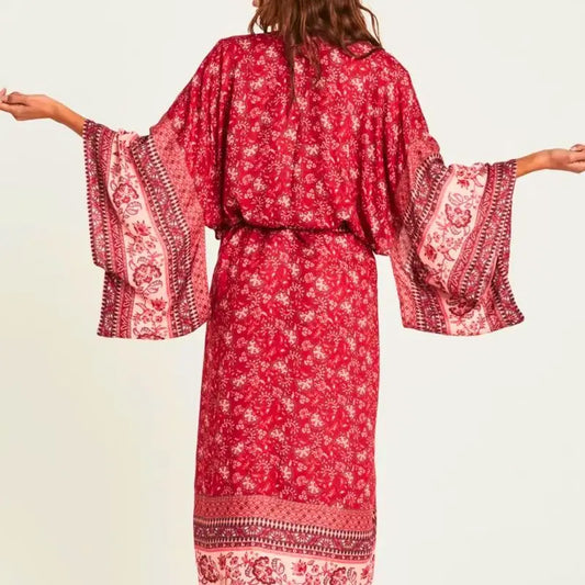 Kimono Fleuri Rouge | Dame Fleur