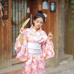 Kimono Japonais Fleuri Coloré - Vignette | Dame Fleur